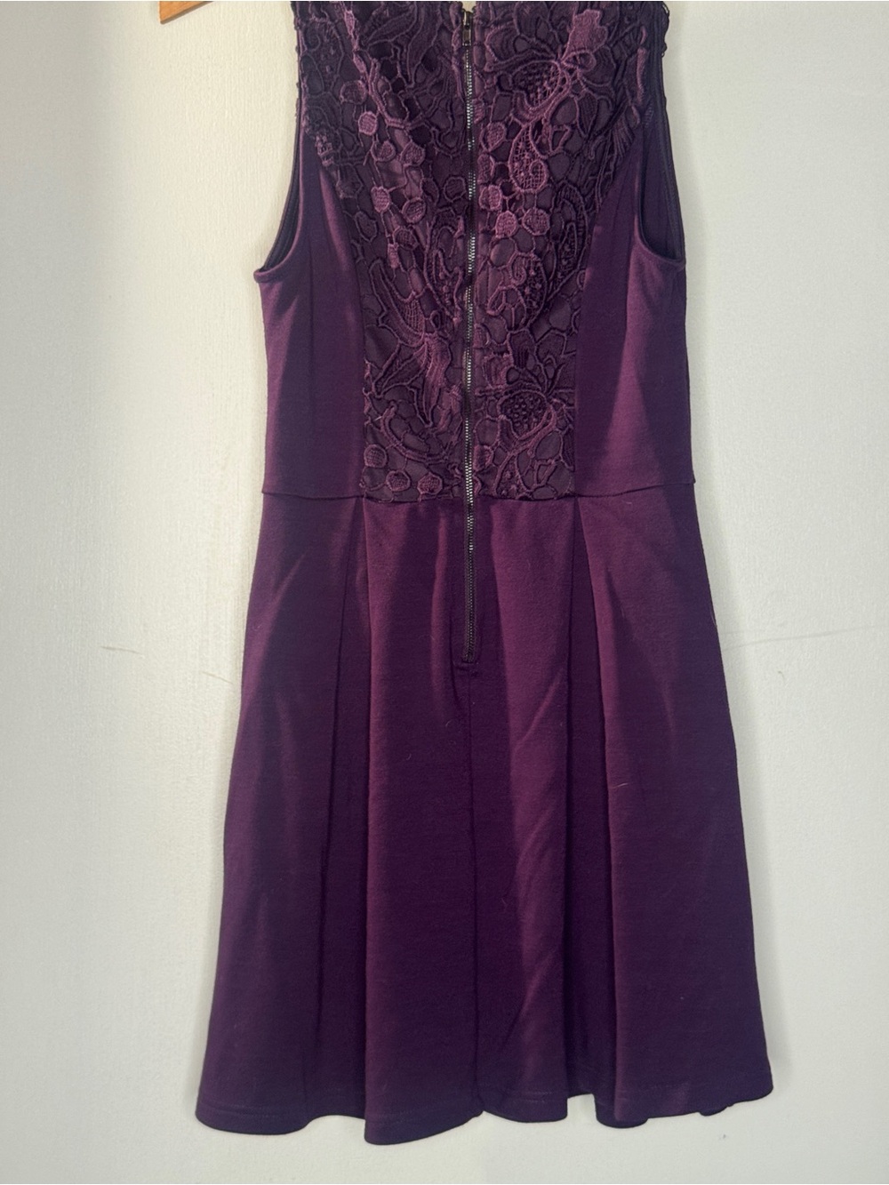Forever 21 Plum Lace-Trim Midi Dress